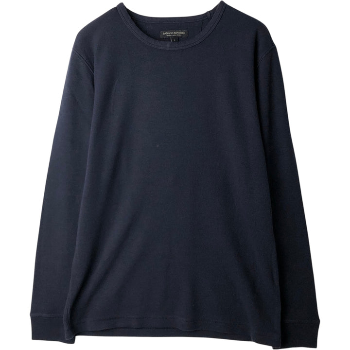 Banana Republic Thermal Long T-Shirt, Men's Size L Pima Cotton navy blue type Vintage Second Hand