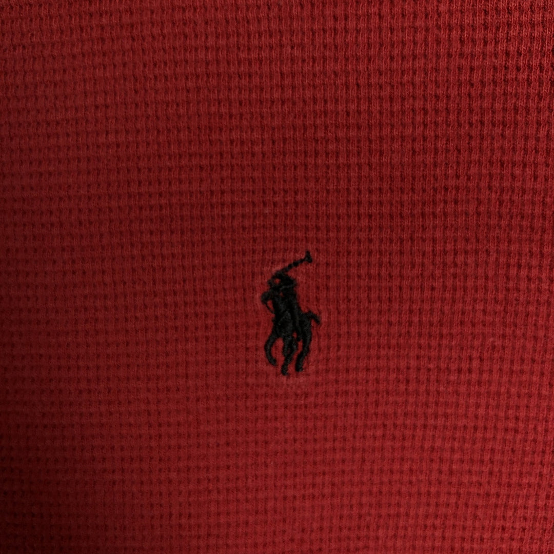 Ralph Lauren POLO RALPH LAUREN Thermal Long T-shirt Waffle Men's XL cotton red type Vintage Second Hand