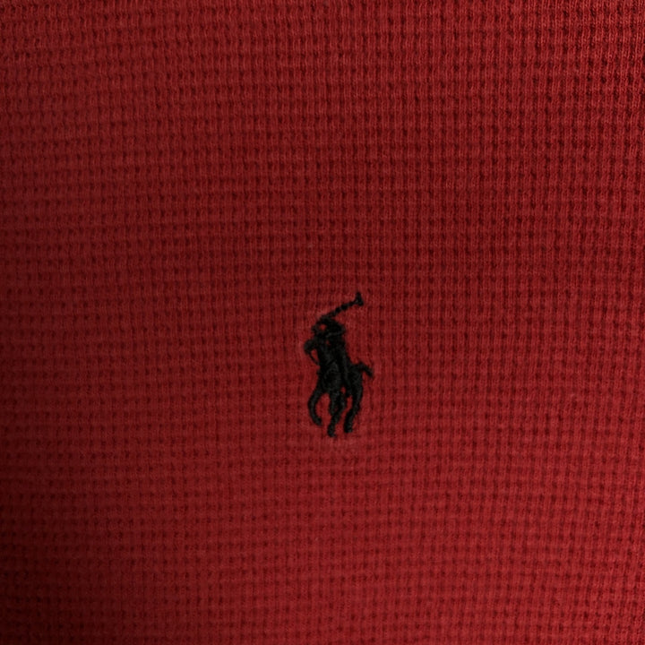 Ralph Lauren POLO RALPH LAUREN Thermal Long T-shirt Waffle Men's XL cotton red type Vintage Second Hand