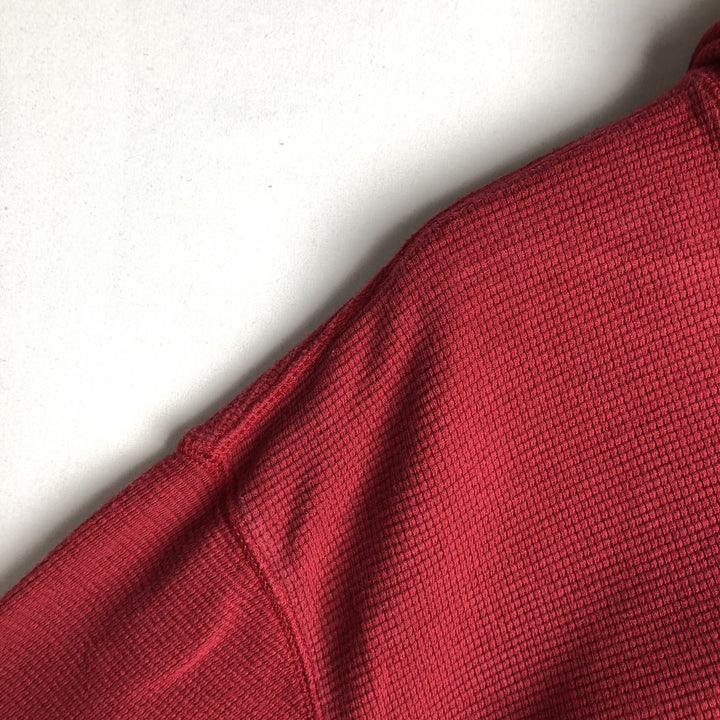 Ralph Lauren POLO RALPH LAUREN Hooded Thermal T-Shirt, Waffle, Men's XL cotton red type Vintage Second Hand
