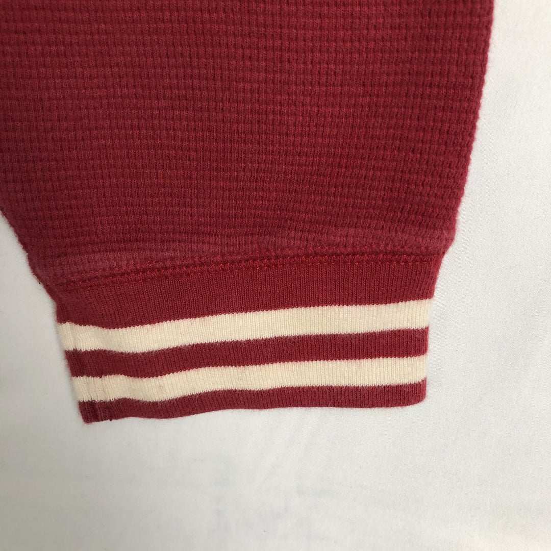 Ralph Lauren POLO RALPH LAUREN Hooded Thermal T-Shirt, Waffle, Men's XL cotton red type Vintage Second Hand