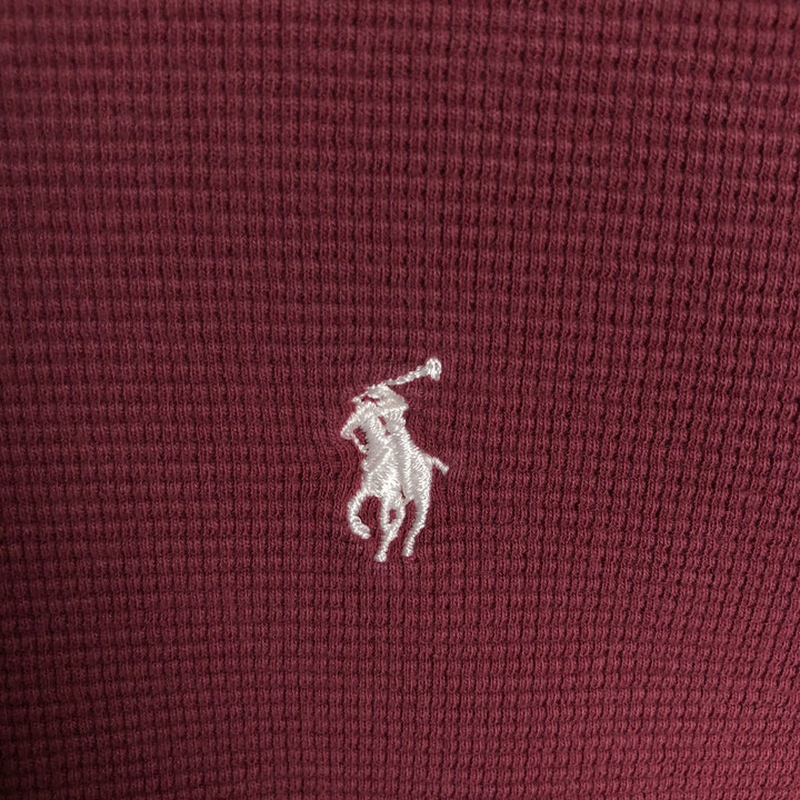Ralph Lauren POLO RALPH LAUREN SLEEPWEAR Thermal Long T-shirt Waffle Men's XL cotton wine-red Vintage Second Hand