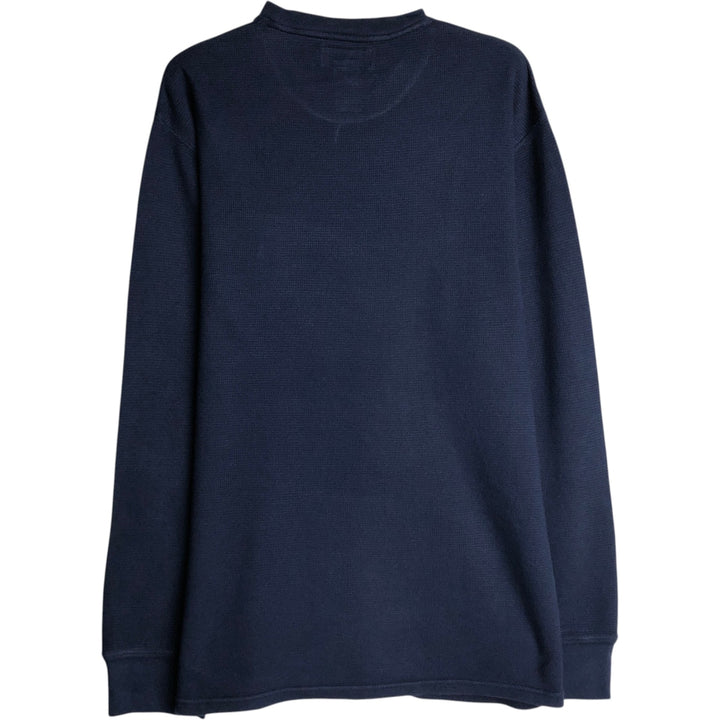 Ralph Lauren POLO RALPH LAUREN Thermal Long T-shirt Waffle Men's M size cotton navy blue type Vintage Second Hand