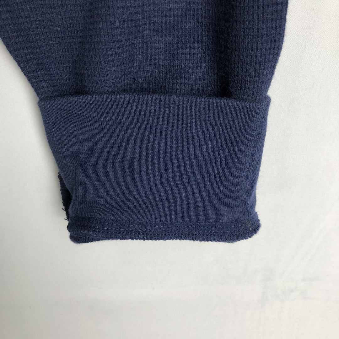 Ralph Lauren POLO RALPH LAUREN Thermal Long T-shirt Waffle Men's M size cotton navy blue type Vintage Second Hand