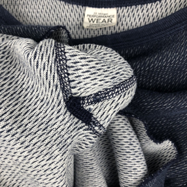 JEMORGAN Thermal Long-Sleeve T-Shirt, Honeycomb Pattern, Made in USA, Men's Size L (equivalent) cotton navy blue type Vintage Second Hand