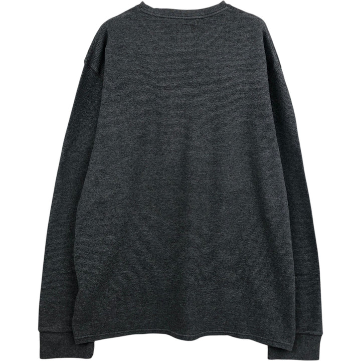Ralph Lauren POLO RALPH LAUREN Thermal Long T-shirt Waffle Men's XXL cotton Charcoal Vintage Second Hand