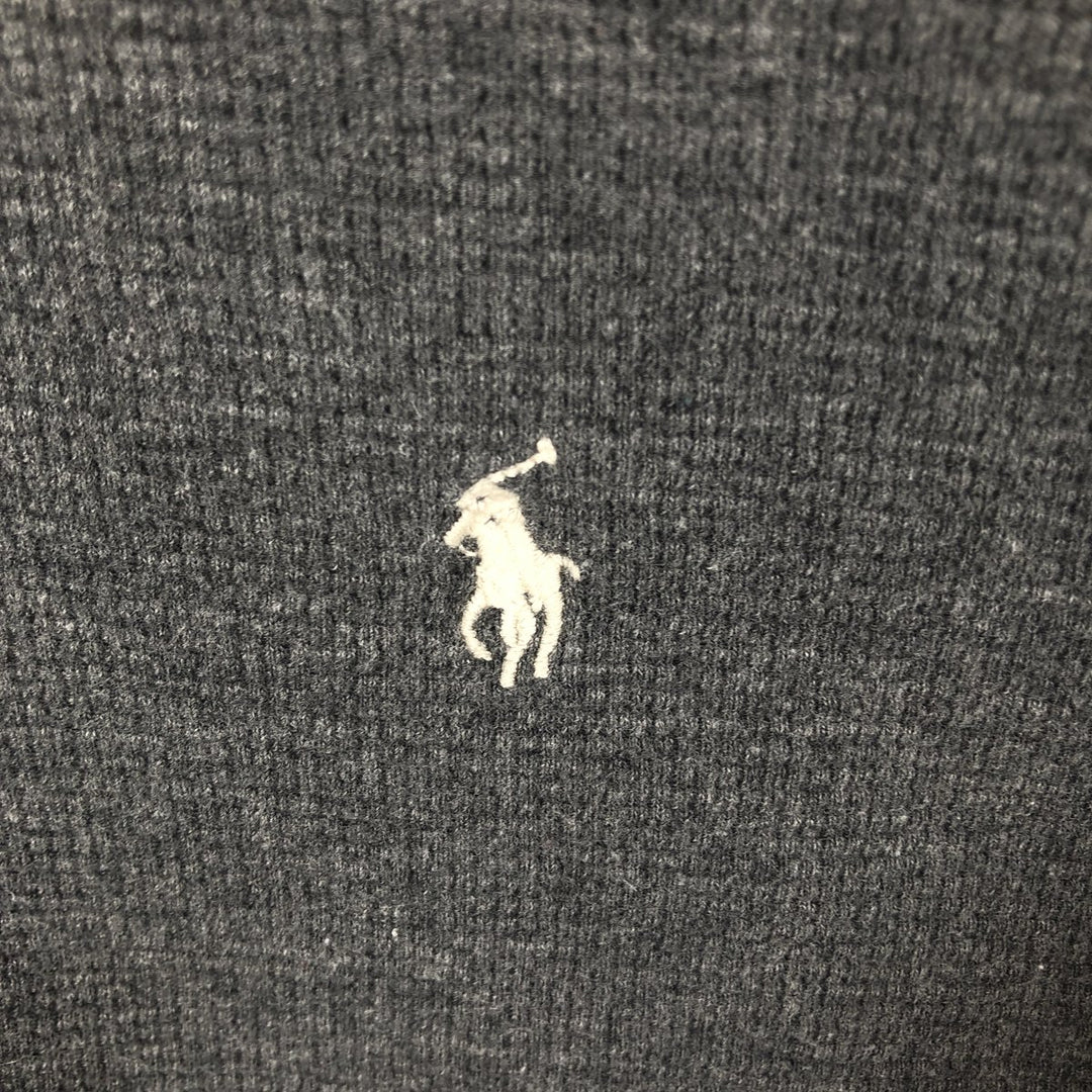 Ralph Lauren POLO RALPH LAUREN Thermal Long T-shirt Waffle Men's XXL cotton Charcoal Vintage Second Hand
