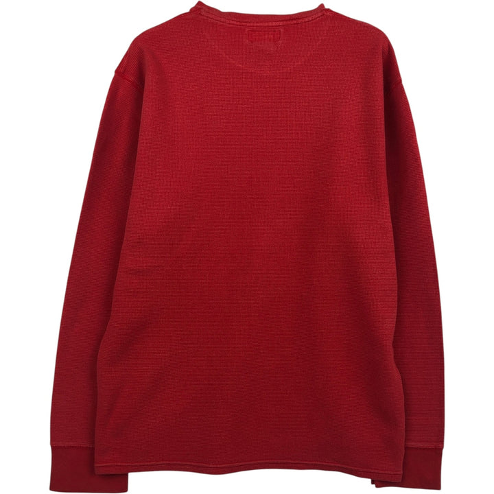 Ralph Lauren POLO RALPH LAUREN Thermal Long T-shirt Waffle Men's XL cotton red type Vintage Second Hand