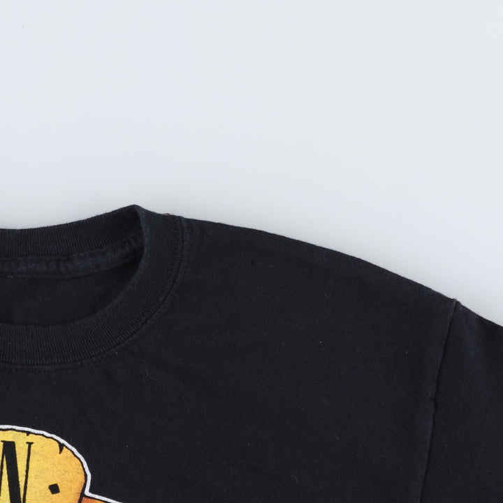 GUNS N' ROSES Skull Pattern Band T-shirt, Band Tee, Men's L size cotton black type Vintage Second Hand