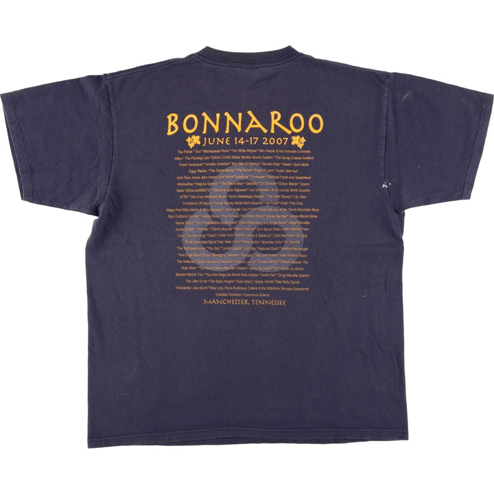 2000'S Anvil BONNAROO Bonnaroo Festival Band T-shirt, Men's Size L (approx.) cotton gray type Vintage Second Hand