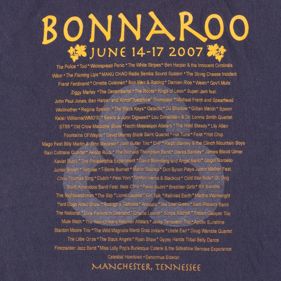 2000'S Anvil BONNAROO Bonnaroo Festival Band T-shirt, Men's Size L (approx.) cotton gray type Vintage Second Hand