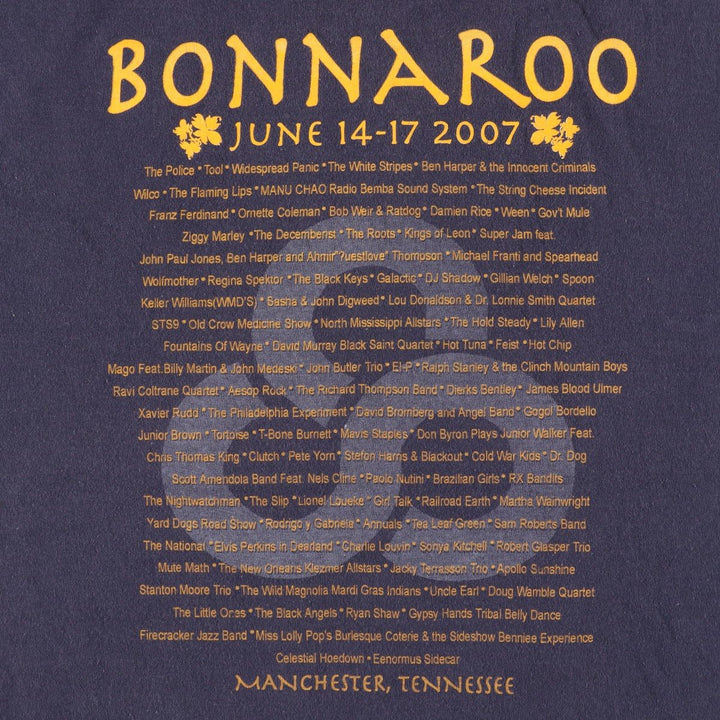 2000'S Anvil BONNAROO Bonnaroo Festival Band T-shirt, Men's Size L (approx.) cotton gray type Vintage Second Hand