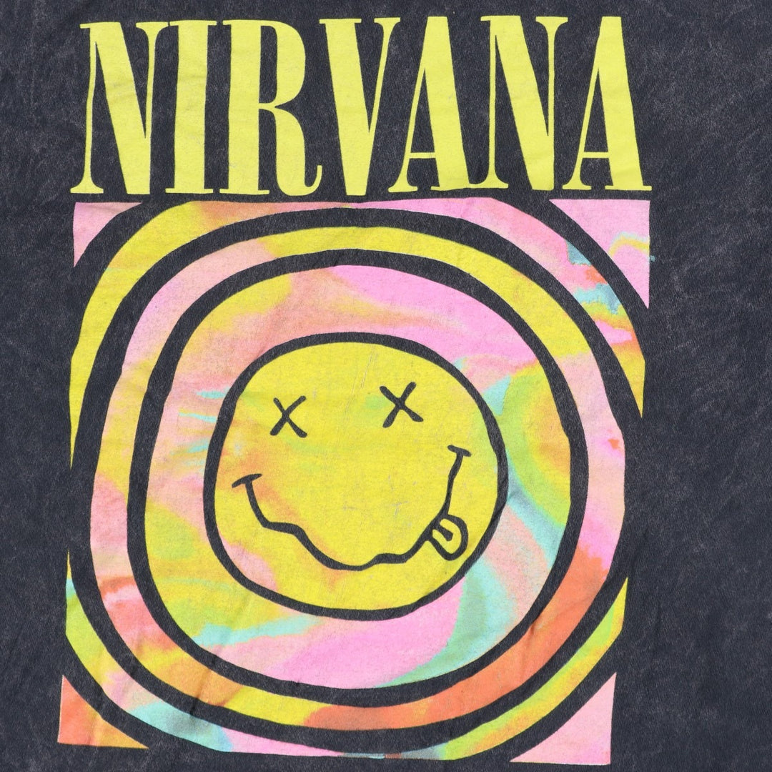 NIRVANA Nirvana Band T-shirt, Band T, Men's XL size cotton black type Vintage Second Hand