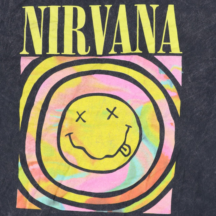 NIRVANA Nirvana Band T-shirt, Band T, Men's XL size cotton black type Vintage Second Hand