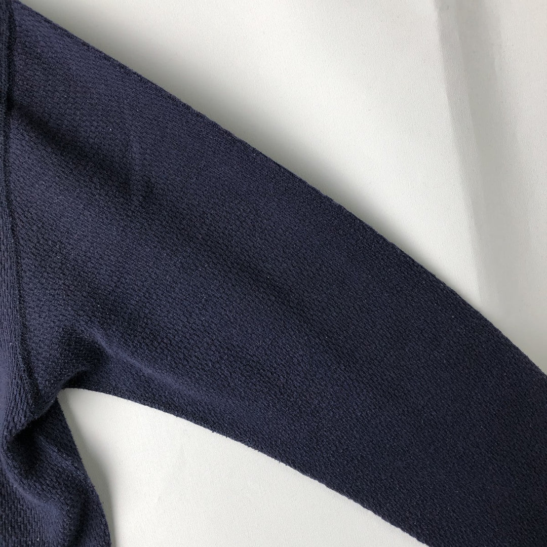 ~90'S St. John's Bay Thermal Long-Sleeve T-Shirt, Honeycomb Pattern, Made in USA, Men's Size L (Equivalent), Vintage cotton navy blue type Vintage Second Hand