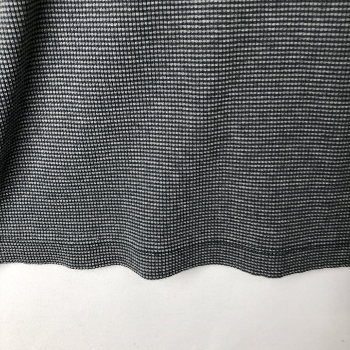 90'S J.Crew Thermal Long-Sleeve T-Shirt, Waffle Knit, Made in Canada, Men's Size M (Equivalent), Vintage cotton gray type Vintage Second Hand