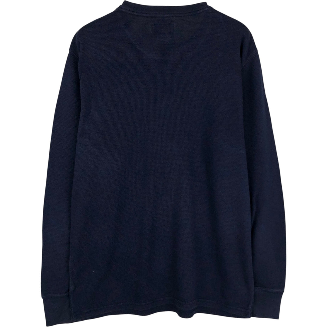 Ralph Lauren POLO RALPH LAUREN Thermal Ron T Waffle Men's L size cotton navy blue type Vintage Second Hand