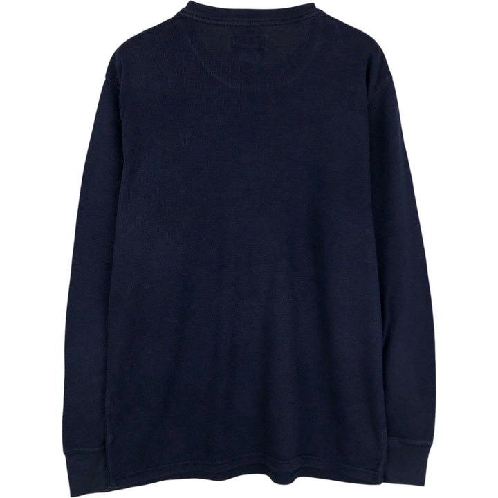 Ralph Lauren POLO RALPH LAUREN Thermal Ron T Waffle Men's L size cotton navy blue type Vintage Second Hand