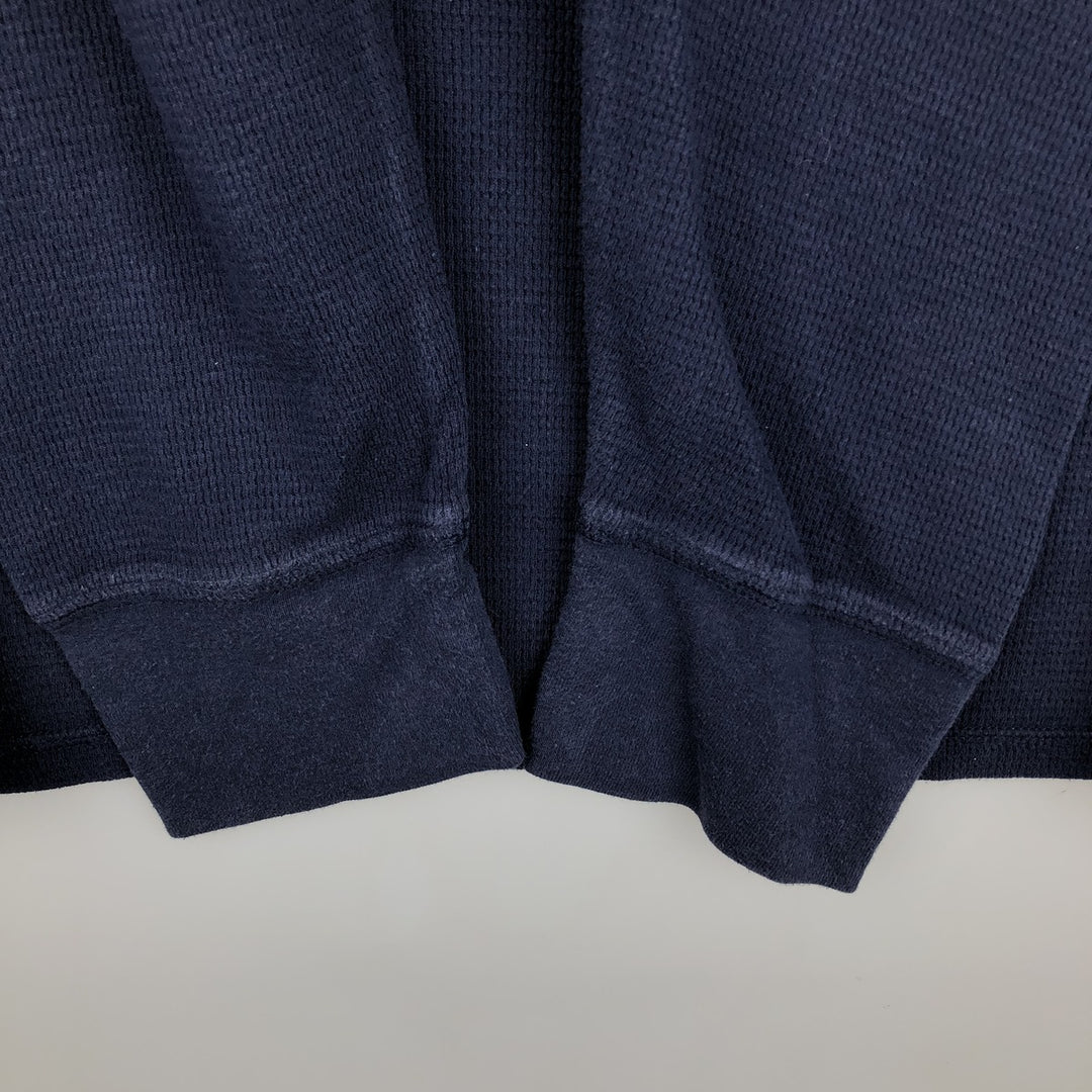 Ralph Lauren POLO RALPH LAUREN Thermal Ron T Waffle Men's L size cotton navy blue type Vintage Second Hand