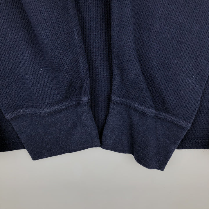 Ralph Lauren POLO RALPH LAUREN Thermal Ron T Waffle Men's L size cotton navy blue type Vintage Second Hand