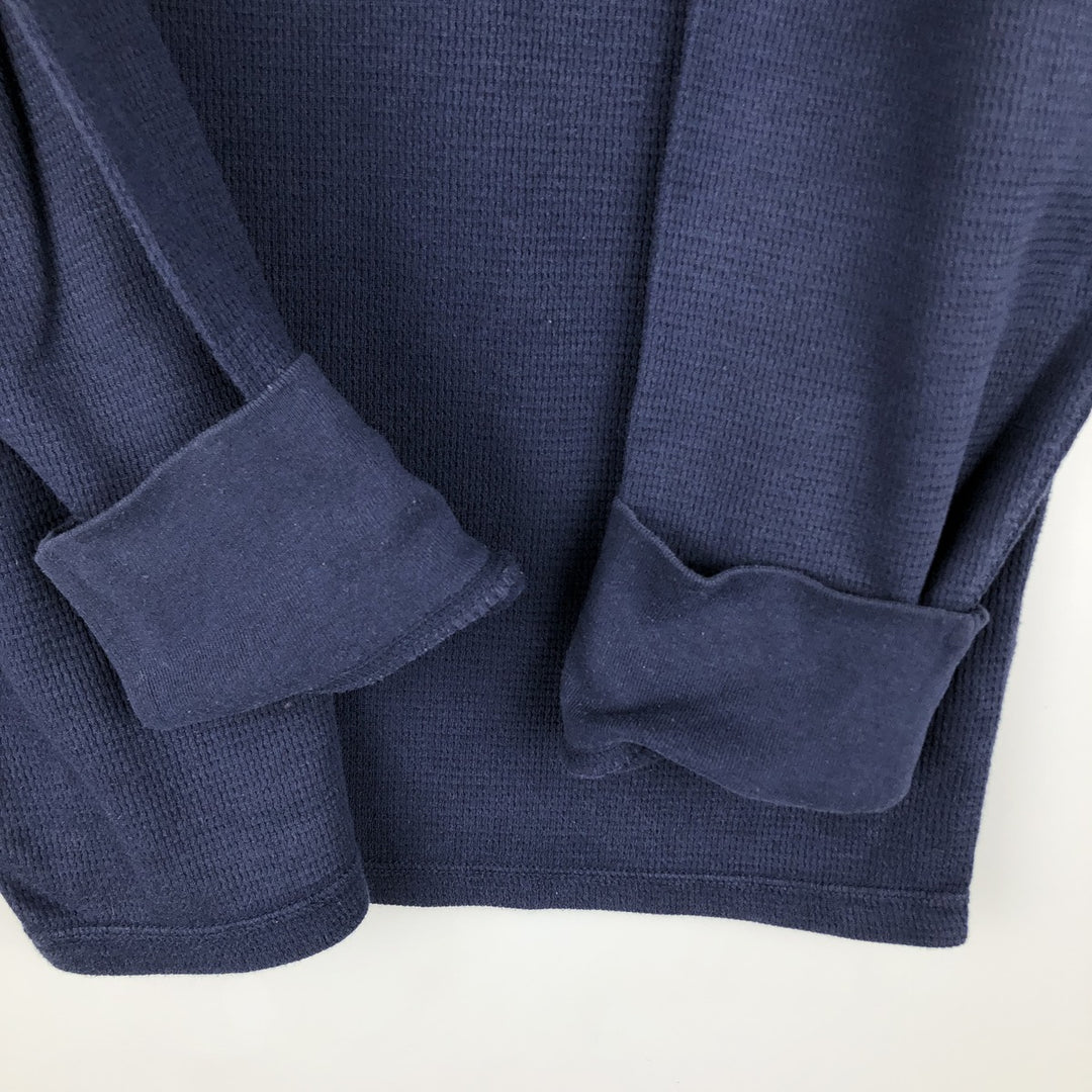 Ralph Lauren POLO RALPH LAUREN Thermal Ron T Waffle Men's L size cotton navy blue type Vintage Second Hand