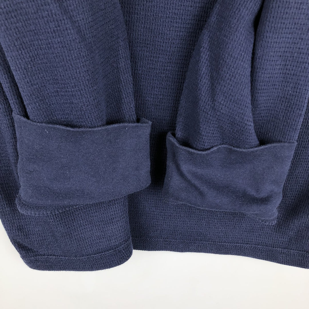 Ralph Lauren POLO RALPH LAUREN Thermal Ron T Waffle Men's L size cotton navy blue type Vintage Second Hand