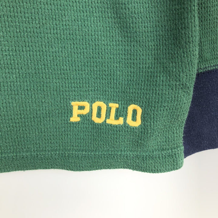 Ralph Lauren POLO RALPH LAUREN SLEEPWEAR Thermal Long T-shirt Waffle Men's XL cotton green type Vintage Second Hand