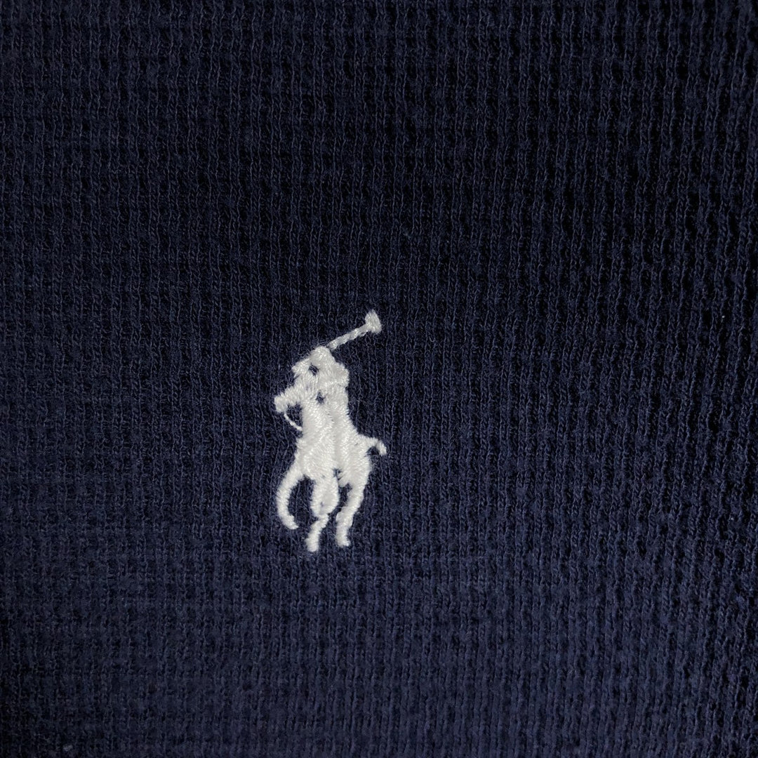 Ralph Lauren POLO RALPH LAUREN Thermal Long T-Shirt, Men's Size M cotton navy blue type Vintage Second Hand
