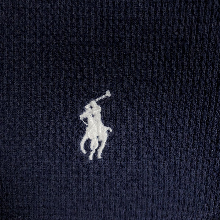 Ralph Lauren POLO RALPH LAUREN Thermal Long T-Shirt, Men's Size M cotton navy blue type Vintage Second Hand