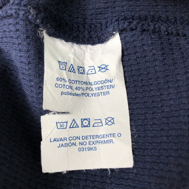 Ralph Lauren POLO RALPH LAUREN SLEEPWEAR Two-tone Thermal Long-Sleeve T-Shirt, Men's Size M (approx.) cotton navy blue type Vintage Second Hand