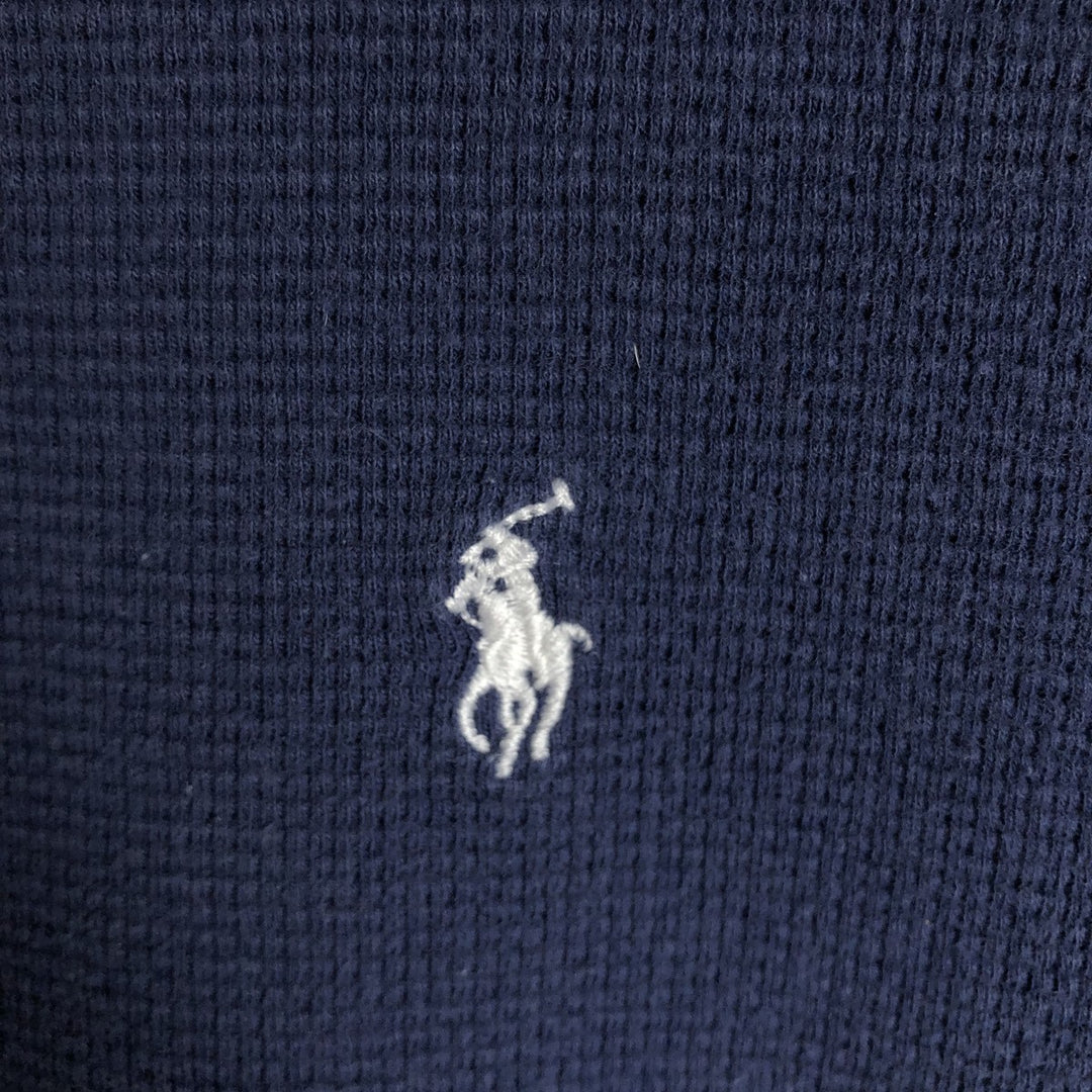 Ralph Lauren POLO RALPH LAUREN Thermal Long T-shirt Waffle Men's M size unclear navy blue type Vintage Second Hand