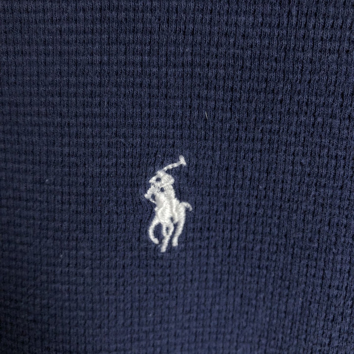 Ralph Lauren POLO RALPH LAUREN Thermal Long T-shirt Waffle Men's M size unclear navy blue type Vintage Second Hand