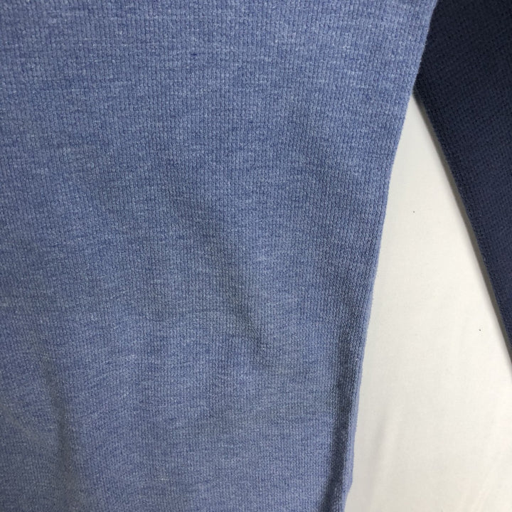 Ralph Lauren POLO RALPH LAUREN Two-tone Thermal Long-Sleeve T-Shirt, Men's Size XL (approx.) cotton Blue type light blue Vintage Second Hand