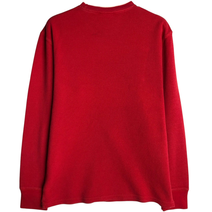 Ralph Lauren POLO RALPH LAUREN SLEEPWEAR Thermal Long T-shirt Waffle Men's L size cotton red type Vintage Second Hand