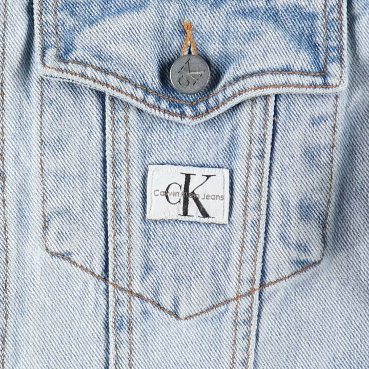 90s-00'S Calvin Klein Jeans Denim Jacket, Made in USA, Men's Size M (approx.), Vintage cotton blue type Vintage Second Hand