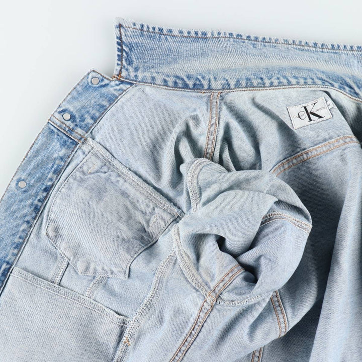 90s-00'S Calvin Klein Jeans Denim Jacket, Made in USA, Men's Size M (approx.), Vintage cotton blue type Vintage Second Hand