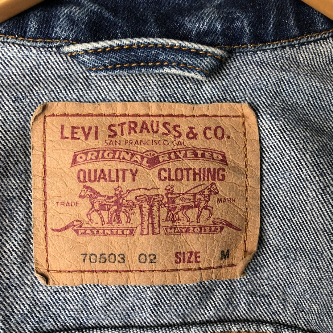 1990'S Levi's 70503-0202 Denim Jacket (Men's Size M equivalent) Vintage cotton blue type Vintage Second Hand