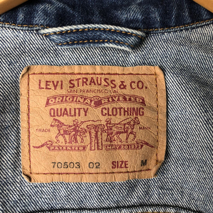 1990'S Levi's 70503-0202 Denim Jacket (Men's Size M equivalent) Vintage cotton blue type Vintage Second Hand