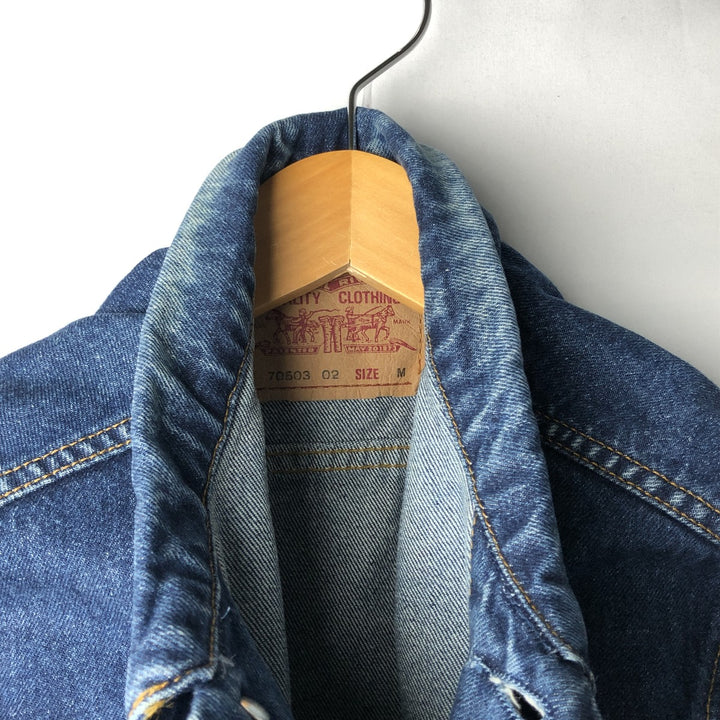 1990'S Levi's 70503-0202 Denim Jacket (Men's Size M equivalent) Vintage cotton blue type Vintage Second Hand