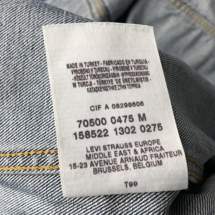 2000'S Levi's 70500-0475 Euro Model Denim Jacket (Men's Size M) cotton Blue type light blue Vintage Second Hand