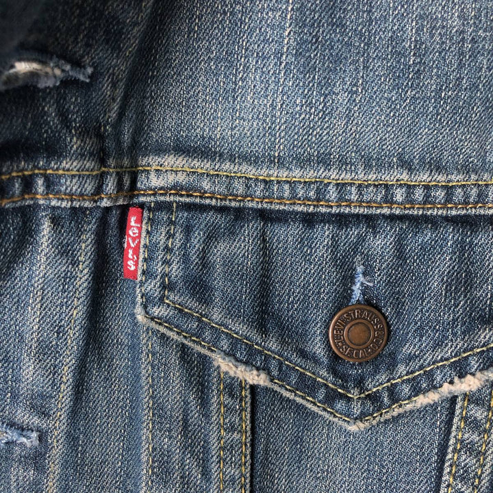 2000'S Levi's 70550-0439 Euro Model Denim Jacket (Men's Size S) cotton blue type Vintage Second Hand