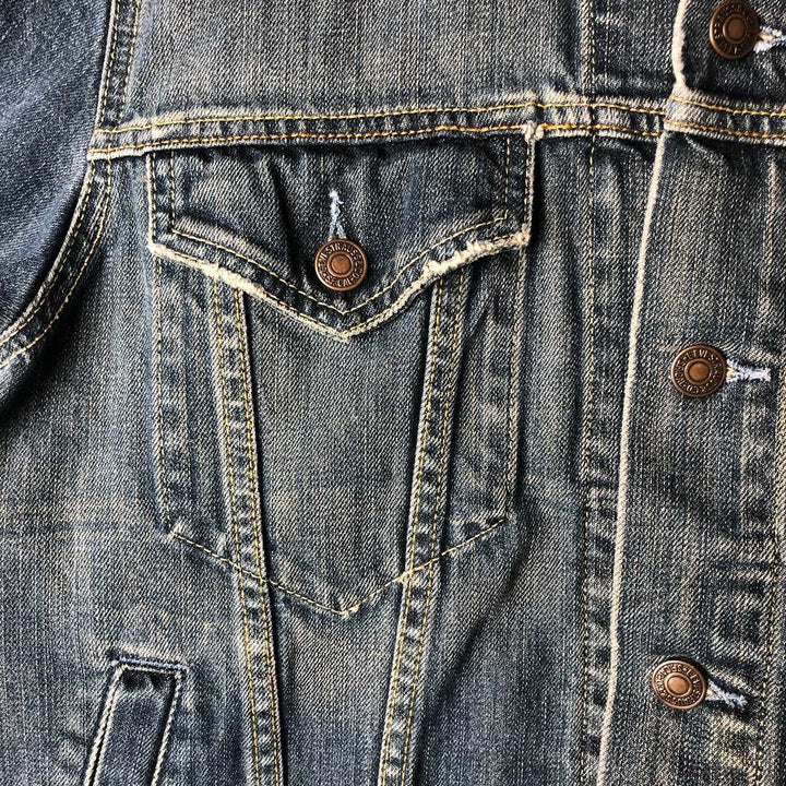 2000'S Levi's 70550-0439 Euro Model Denim Jacket (Men's Size S) cotton blue type Vintage Second Hand