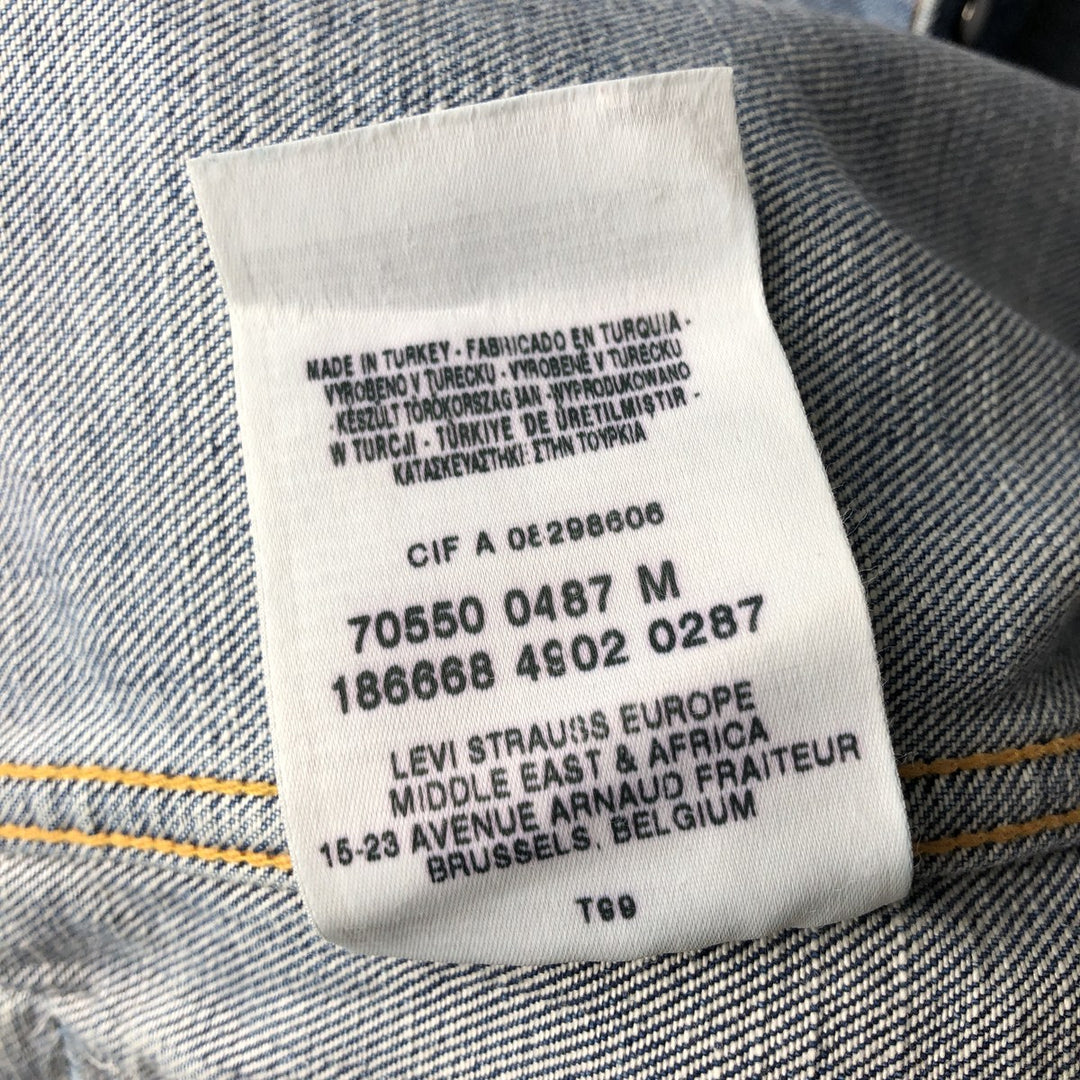 2000'S Levi's 70550-0487 Denim Jacket (Men's XL equivalent) cotton Blue type light blue Vintage Second Hand