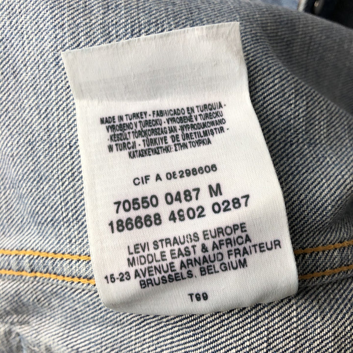 2000'S Levi's 70550-0487 Denim Jacket (Men's XL equivalent) cotton Blue type light blue Vintage Second Hand