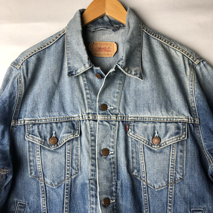 2000'S Levi's 70550-0487 Denim Jacket (Men's XL equivalent) cotton Blue type light blue Vintage Second Hand