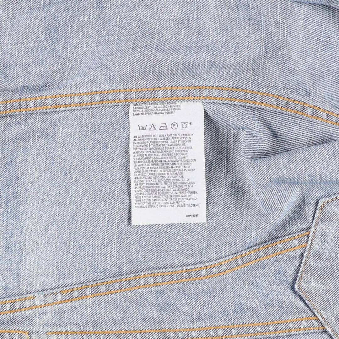 2000'S Levi's 70500-0487 Euro Model Denim Jacket (Men's Size L) cotton blue type Vintage Second Hand
