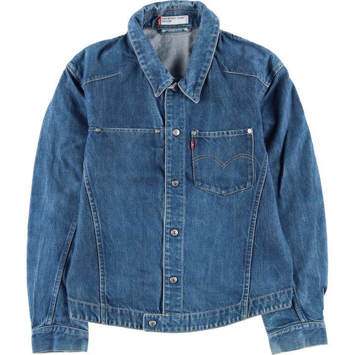 2000'S Levi's Engineered Euro Model 70100-0835 draped denim jacket, men's size M cotton blue type Vintage Second Hand
