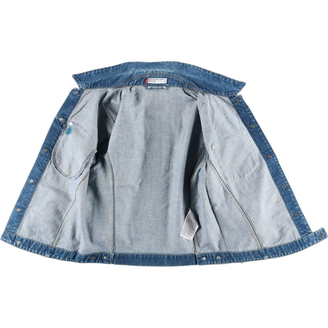 2000'S Levi's Engineered Euro Model 70100-0835 draped denim jacket, men's size M cotton blue type Vintage Second Hand