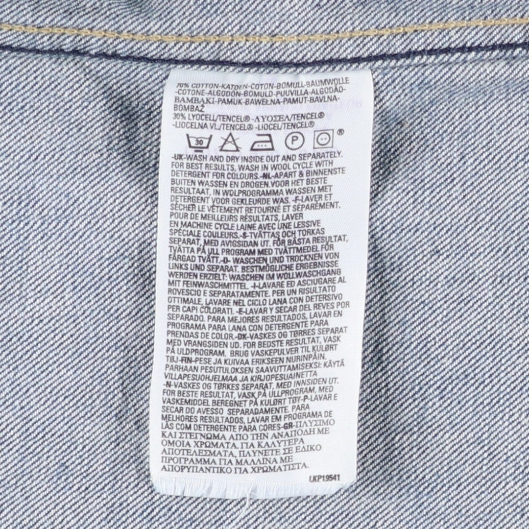 2000'S Levi's Engineered Euro Model 70100-0835 draped denim jacket, men's size M cotton blue type Vintage Second Hand