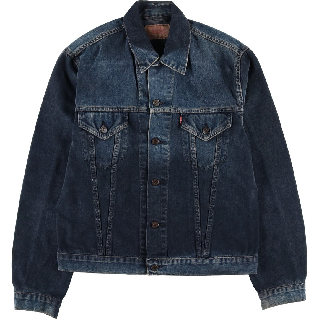 2000'S Levi's 70500-0469 Euro Model Denim Jacket (Men's XL equivalent) cotton navy blue type Vintage Second Hand